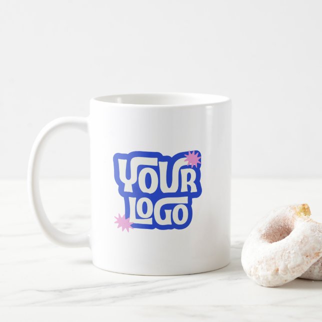Caneca De Café Company Logo Branded Simple Business (Com Donut)