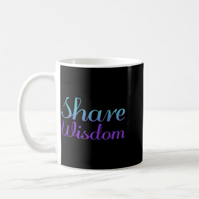 Caneca De Café Compartilhe Sabedoria Prevenção Conscientização De (Esquerda)