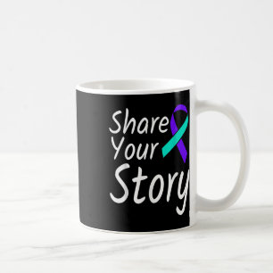 Caneca De Café Compartilhe sua história Prevenção Suicida Fita Aw