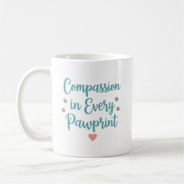 Caneca De Café Compassion in Every Pawprint – Vet Tech