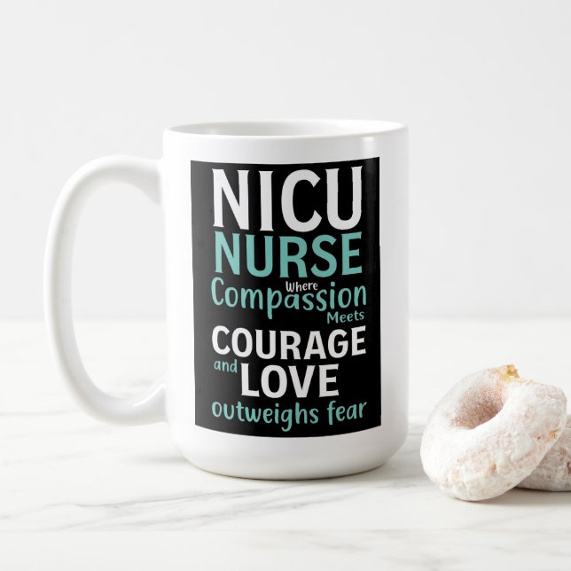Caneca De Café Compassion Meets Courage – Fearless & Kind (Com Donut)