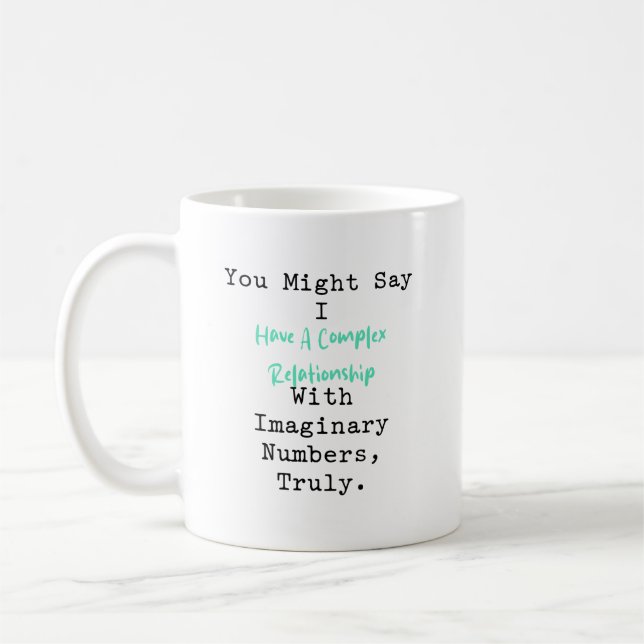 Caneca De Café Complex Relationship Imaginary Numbers Math (Esquerda)