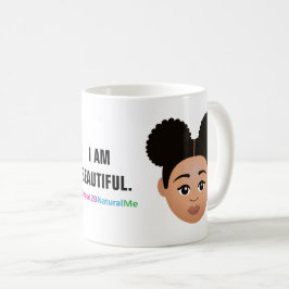 Caneca De Café Complexação #Proud2BNaturalMe "Sou LINDA"