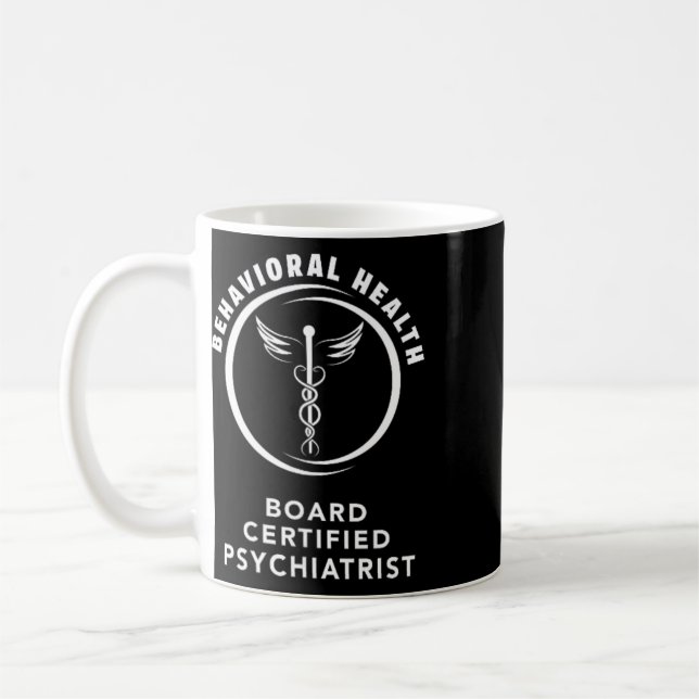 Caneca De Café Comportamento e Saúde Mental Psicólogo Certificado (Esquerda)