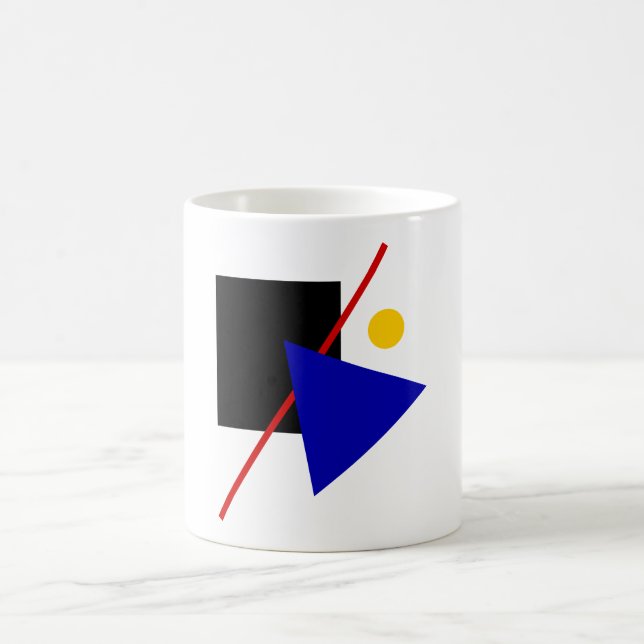 Caneca De Café Composição de Arte Bauhaus (Centro)
