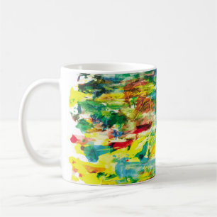 Caneca De Café  Composição de pintura de óleo de desenhar à mão. 