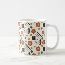 Caneca De Café composição decorativa moderna combinando floral