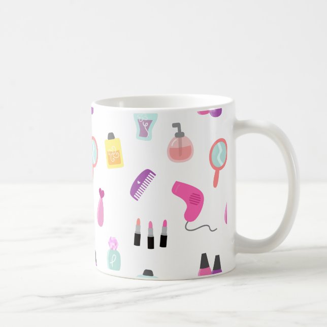 Caneca De Café Composição feminino, beleza, teste padrão da (Direita)