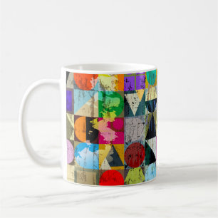 Caneca De Café Composição geométrica de fundo abstrato, com ru