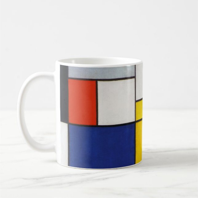 Caneca De Café Composição, Mondrian (Esquerda)