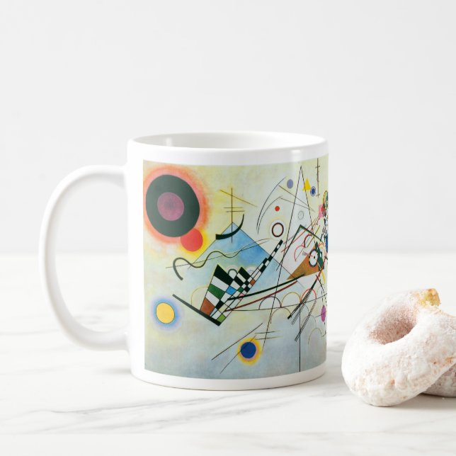 Caneca De Café Composição VIII de Wassily Kandinsky (Com Donut)
