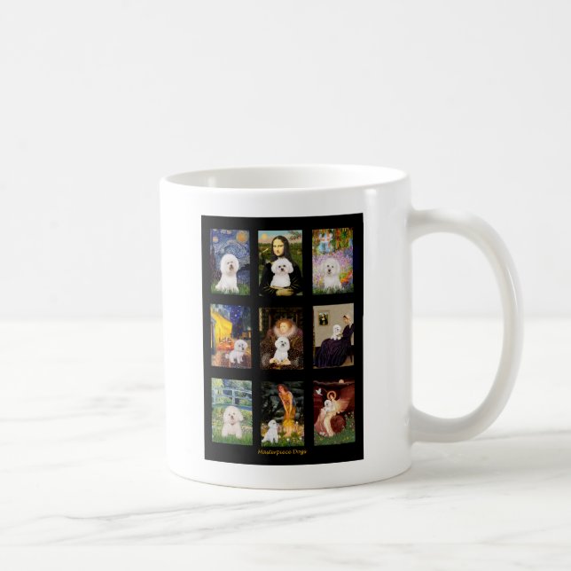 Caneca De Café Composto Famoso Art Bichon Frise (Direita)