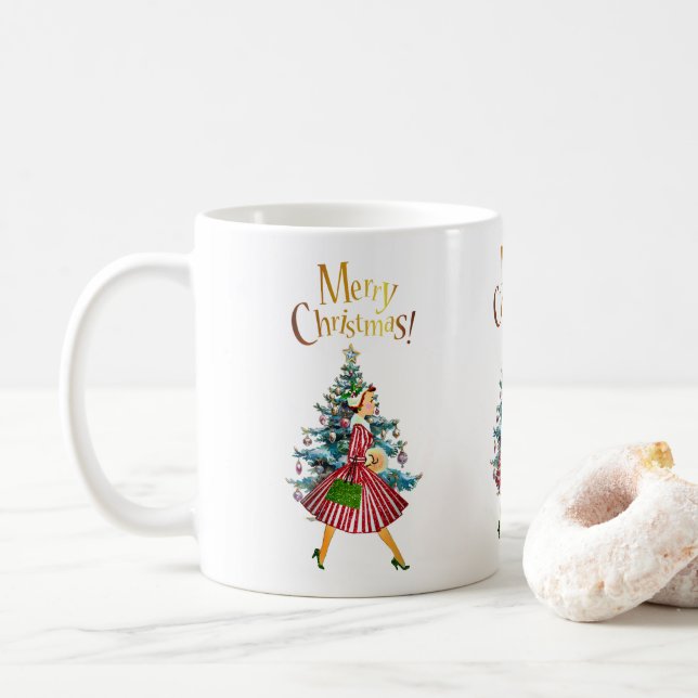 Caneca De Café compra de Natal de 1950 (Com Donut)