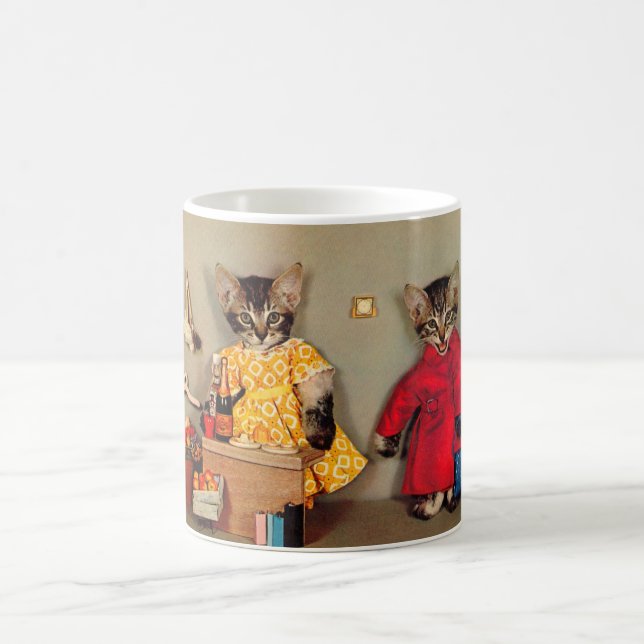 Caneca De Café comprando mesa de gatinho e caixa de couve (Centro)