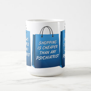Caneca De Café Comprando Terapêutica Engraçada