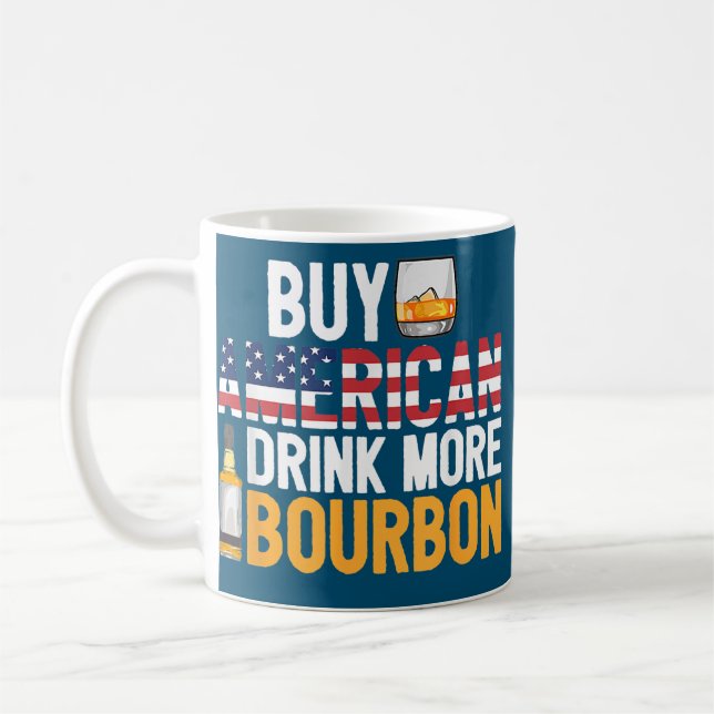Caneca De Café Comprar Americano Bebe Mais Burbon Engraçado Whisk (Esquerda)