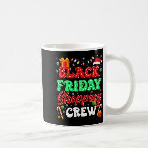 Caneca De Café Compras Natalinas Pretas Família Divertida Sexta-f
