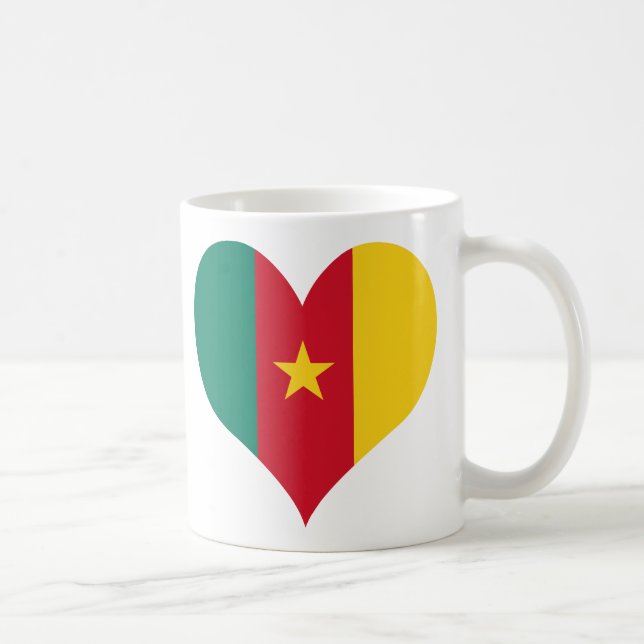 Caneca De Café Compre a bandeira de República dos Camarões (Direita)