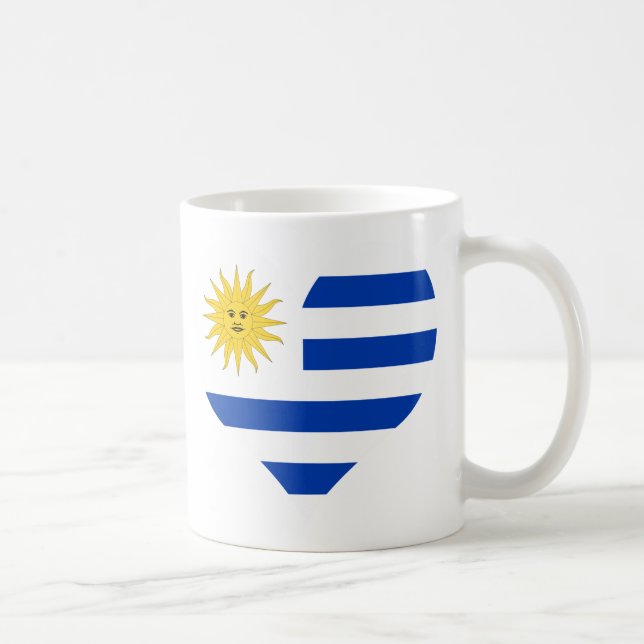 Caneca De Café Compre a bandeira de Uruguai (Direita)