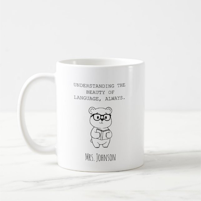 Caneca De Café Compreendendo A Beleza Da Língua, Sempre (Esquerda)