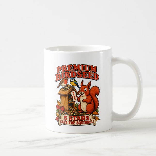 Caneca De Café Comprei Ração Premium para Pássaros 5 Estrelas Esq (Direita)