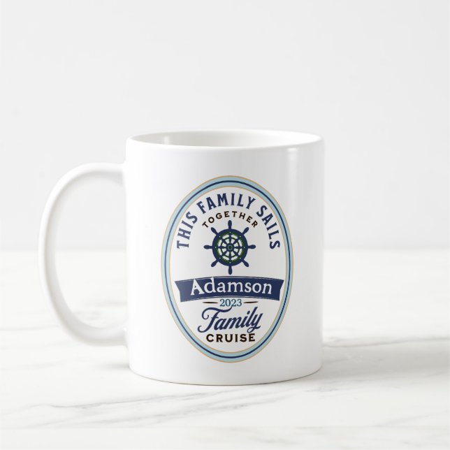 Caneca De Café Comprimido de Cruise da Família Personalizável (Esquerda)