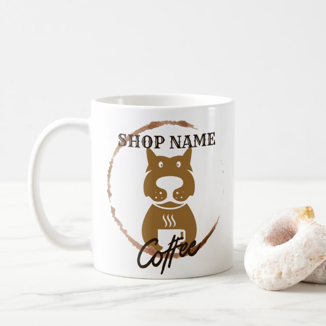 Caneca De Café Compro Moderno Simple DOG Café Tea (Com Donut)