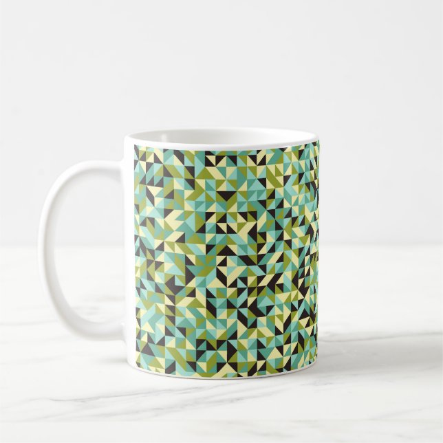 Caneca De Café Computação gerativa de padrão geométrico abstrato (Esquerda)