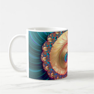 Caneca De Café Computador abstrato gerou design Fractal. Um fraqu