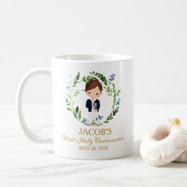 Caneca De Café Comunhão do Menino Lembrancinhas - Conjunto Azul M