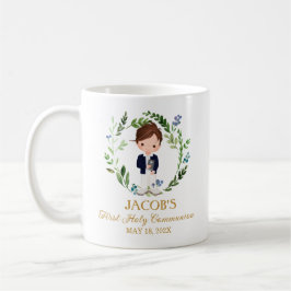 Caneca De Café Comunhão do Menino Lembrancinhas - Conjunto Azul M