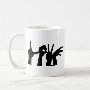 Caneca De Café Comunicação de Emoção Alfabeto