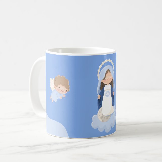 Caneca De Café Conceição Imaculada Kawaii (Frente Esquerda)