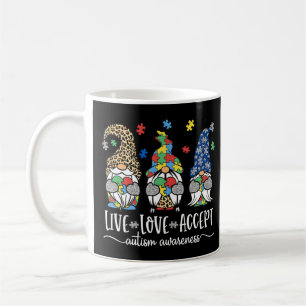 Caneca De Café Conceito de Consciencialização do Autismo Gnomo