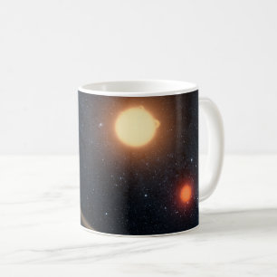 Caneca De Café Conceito do artista Ilustrando Kepler-16b.
