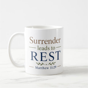 Caneca De Café Concessão Leva Ao Descanso Conforto Cristão