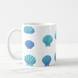 Caneca De Café Concha Marinha Azul