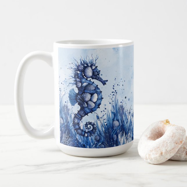Caneca De Café Conchas Cavalo-Marinho (Com Donut)