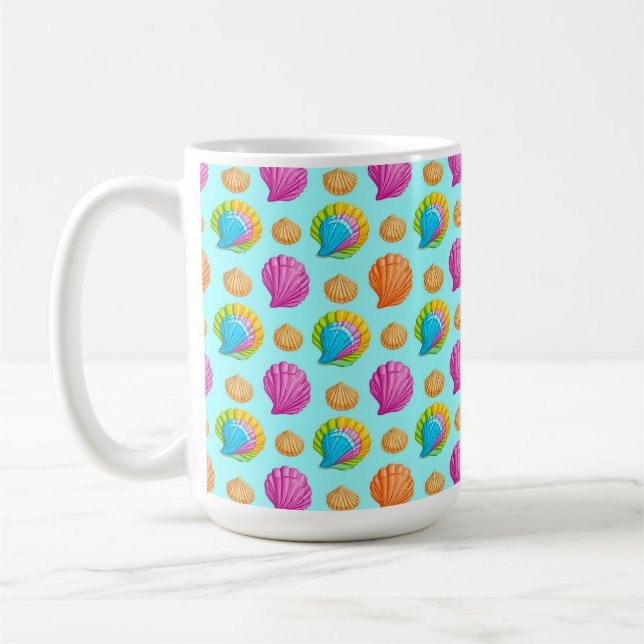 Caneca De Café Conchas Coloridas  (Esquerda)