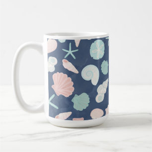 Caneca De Café Conchas Costeiras Praia & Design Oceânico