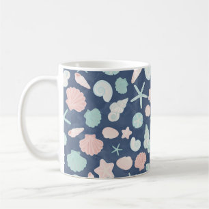 Caneca De Café Conchas Costeiras Praia & Design Oceânico
