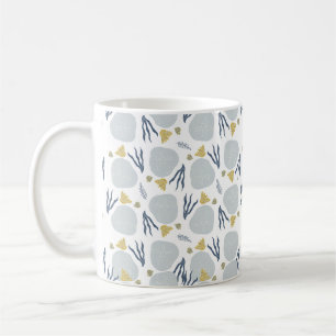 Caneca De Café Conchas de Dólar de Areia Praias Padrão Praia 