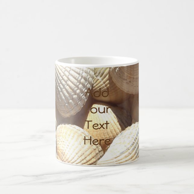 Caneca De Café Conchas do Mar, Summer Beach Exotic Mug Tropical (Centro)