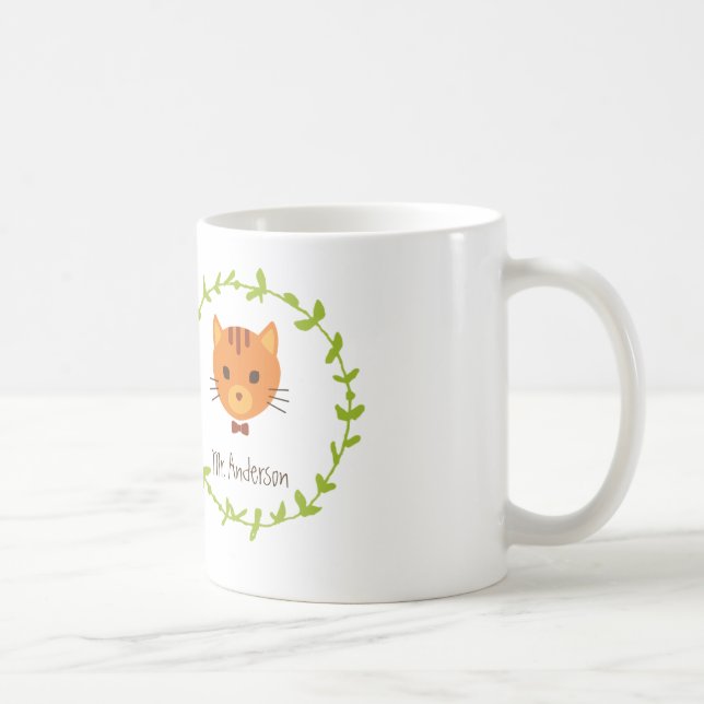 Caneca De Café Concurso de Casamento de Gatos Florestais Rustic B (Direita)