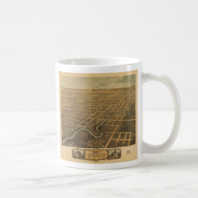 Caneca De Café Condado de Rochester Olmsted (1869) (Direita)