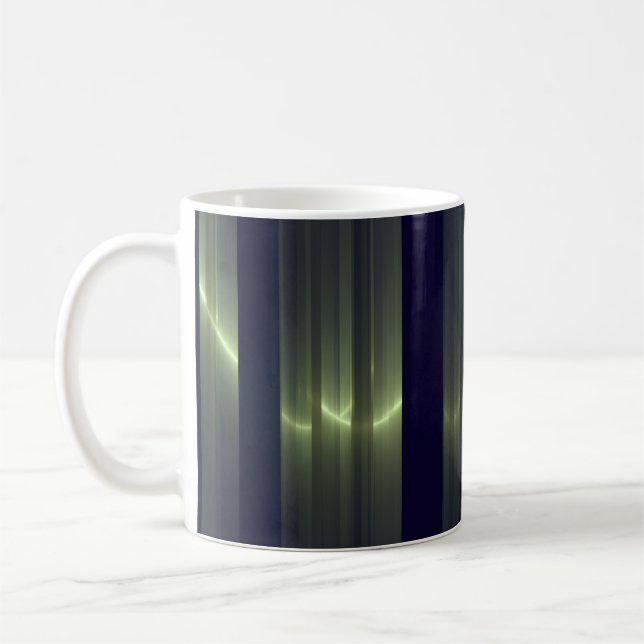 Caneca De Café Condecoração geométrica brilhante listrada (Esquerda)