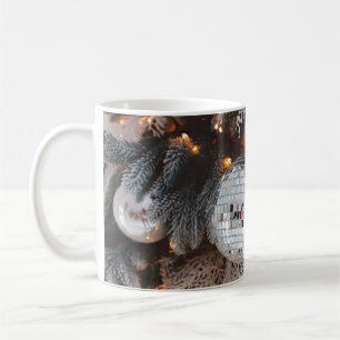 Caneca De Café Condecorações em árvore com luz de natal
