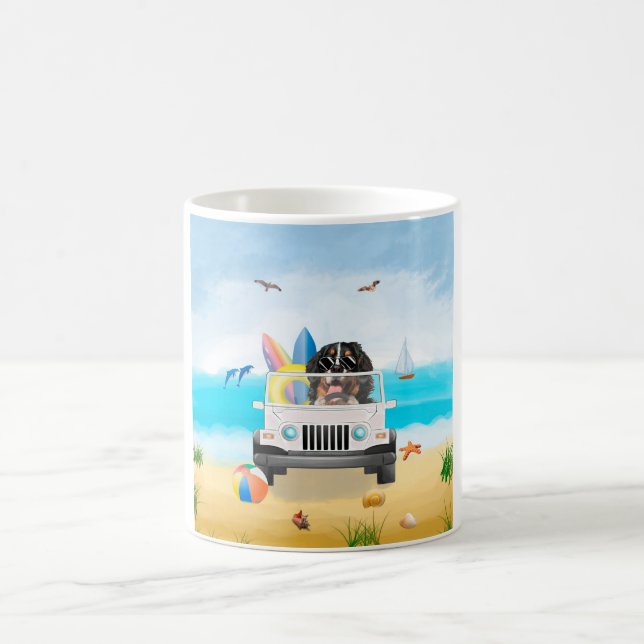 Caneca De Café Condução de cães na praia em bernese (Centro)