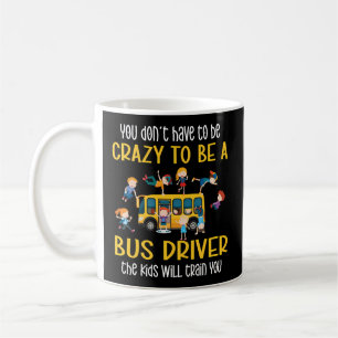 Caneca De Café Condução de Ônibus da Escola de Ônibus Louco