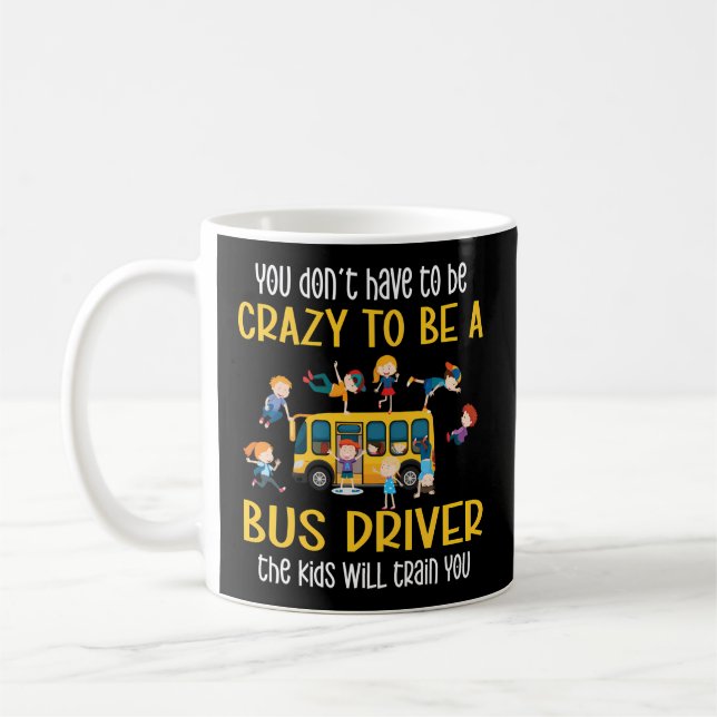 Caneca De Café Condução de Ônibus da Escola de Ônibus Louco (Esquerda)